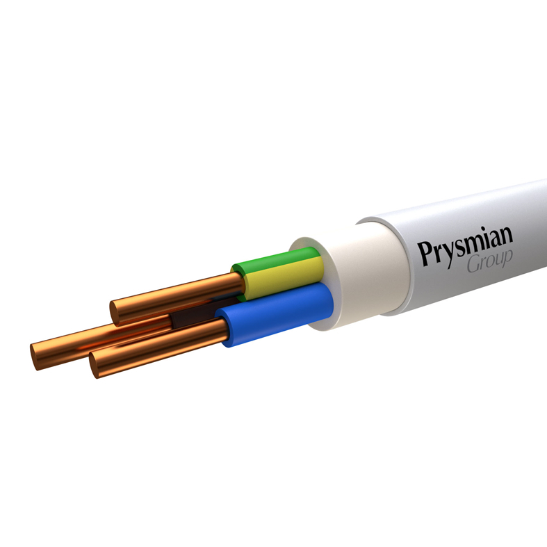Кабель NYM-J 3x1,5 ок (N, PE) (Серый РЭК-Prysmian)