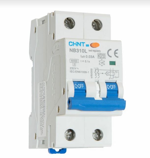 CHINT Диф. авт. выкл. NB310L 2P 6A 30mA, тип A, х-ка B, 6kA (R)