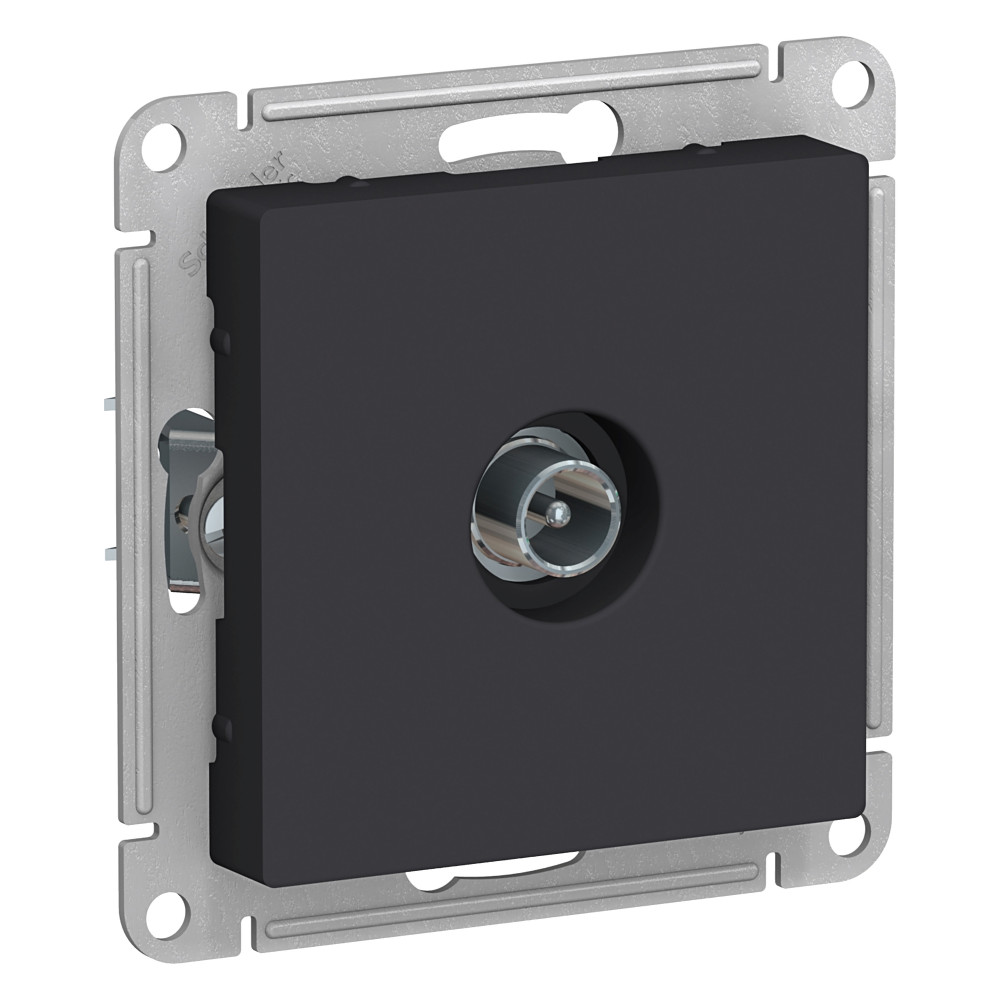 SE AtlasDesign Карбон Розетка TV проходная 4DB, механизм