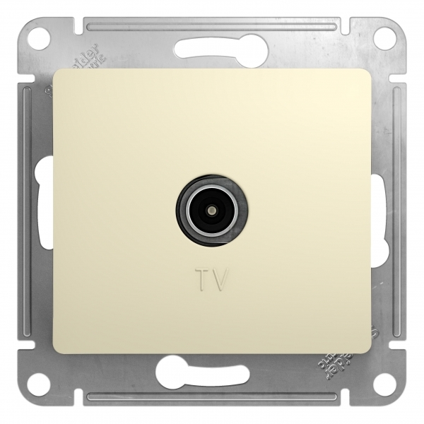 SE Glossa Беж Розетка TV оконечная 4DB
