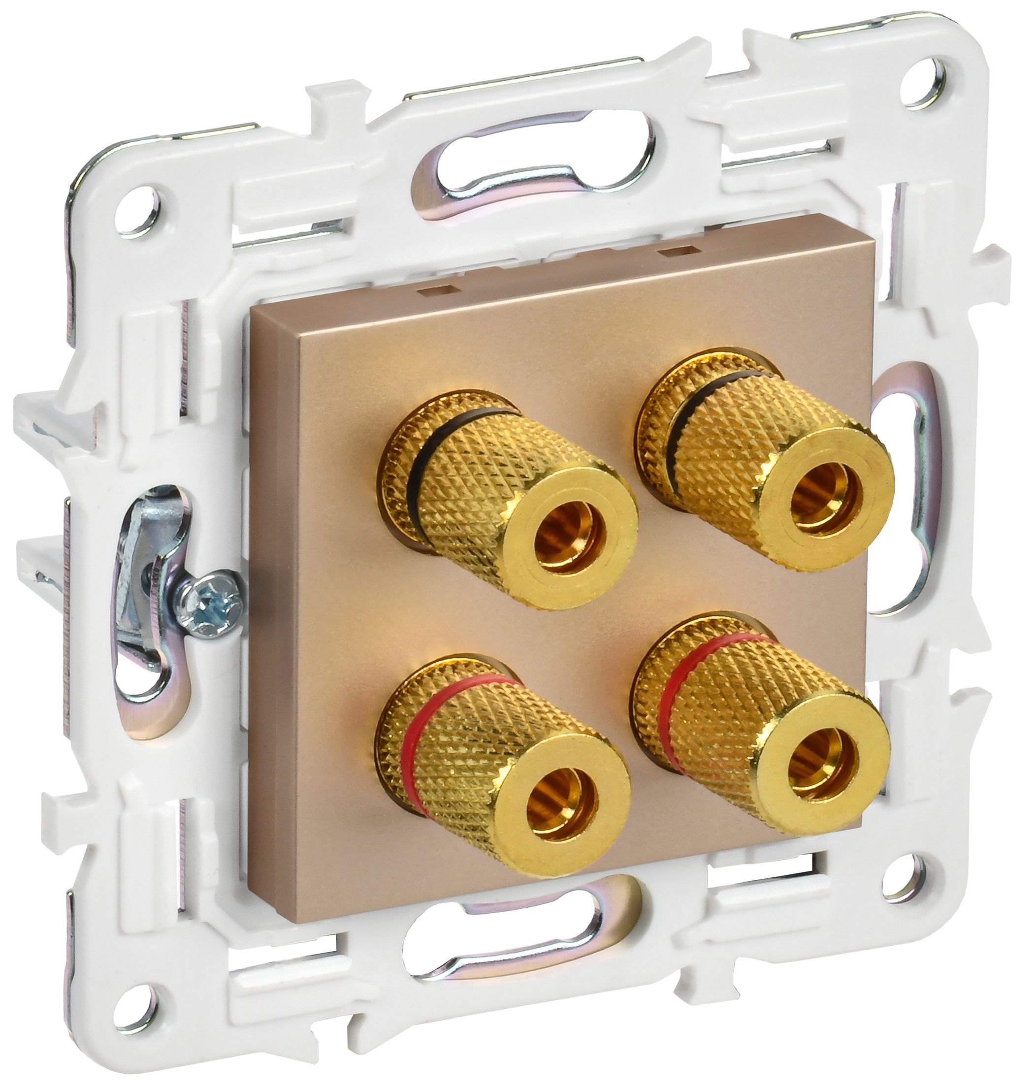 IEK SKANDY Песочный Аудиорозетка 4-ая SK-A01Sa