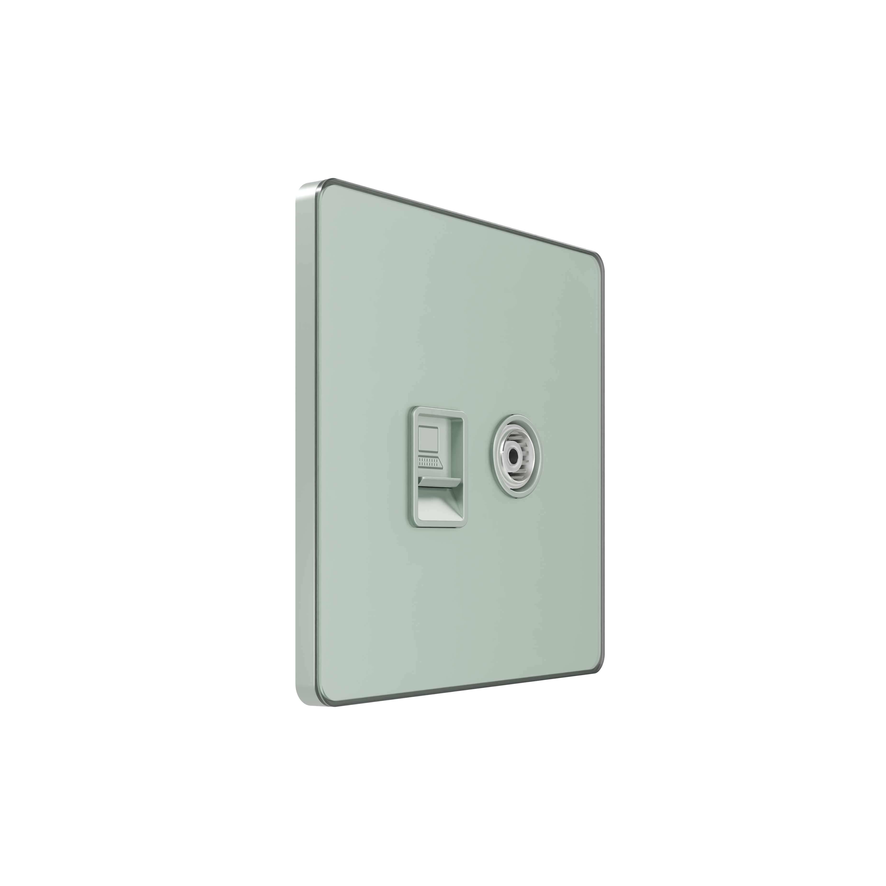 Systeme Electric Systeme Infinity Таежное утро Розетка информационная TV/FM и RJ-45 кат.5е
