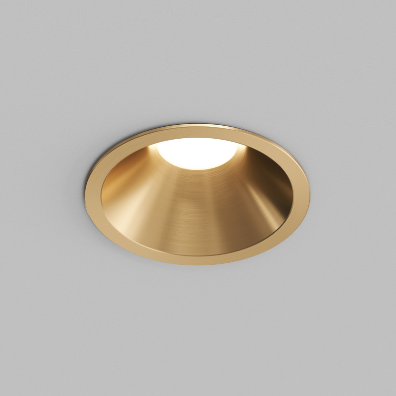 Denkirs DK2431-SB Встраиваемый светильник SHINE GLOW 15Вт, 3000-4000К, IP20, сатин. латунь, алюминий