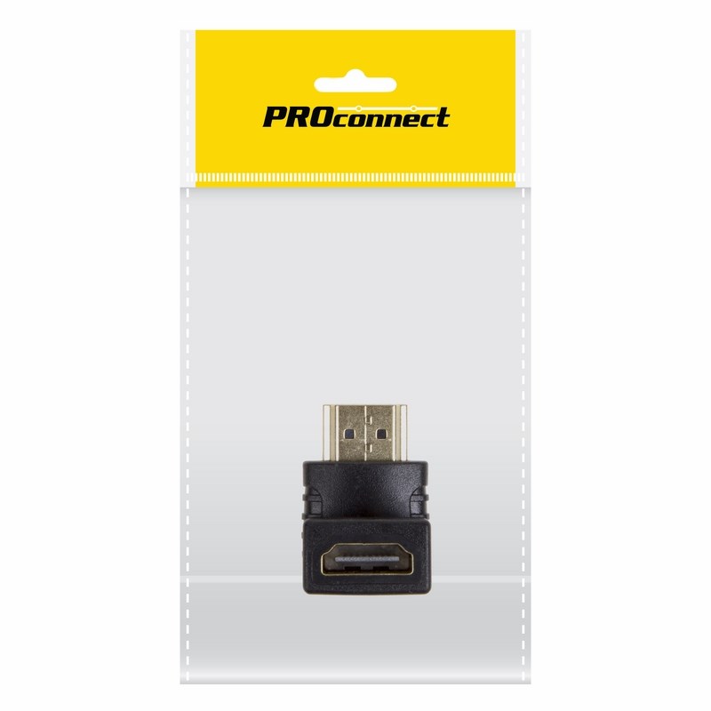PROconnect Переходник HDMI  (гнездо HDMI - штекер HDMI), угловой, (1шт.) (пакет)  PROconnect