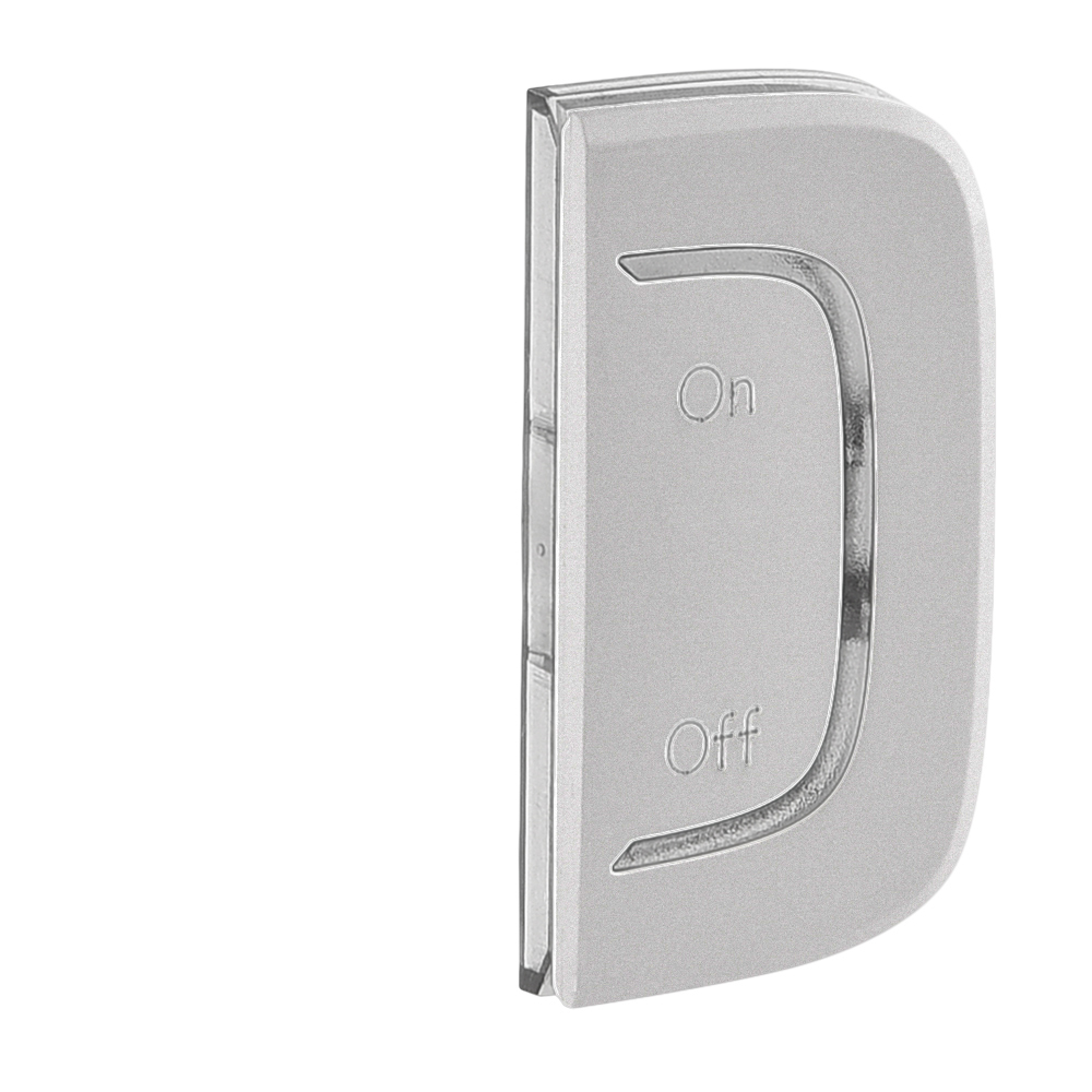 Legrand Valena ALLURE Алюм MyHome Накладка для мех. BUS/SCS с симв "On-Off" 1 мод уст. справа