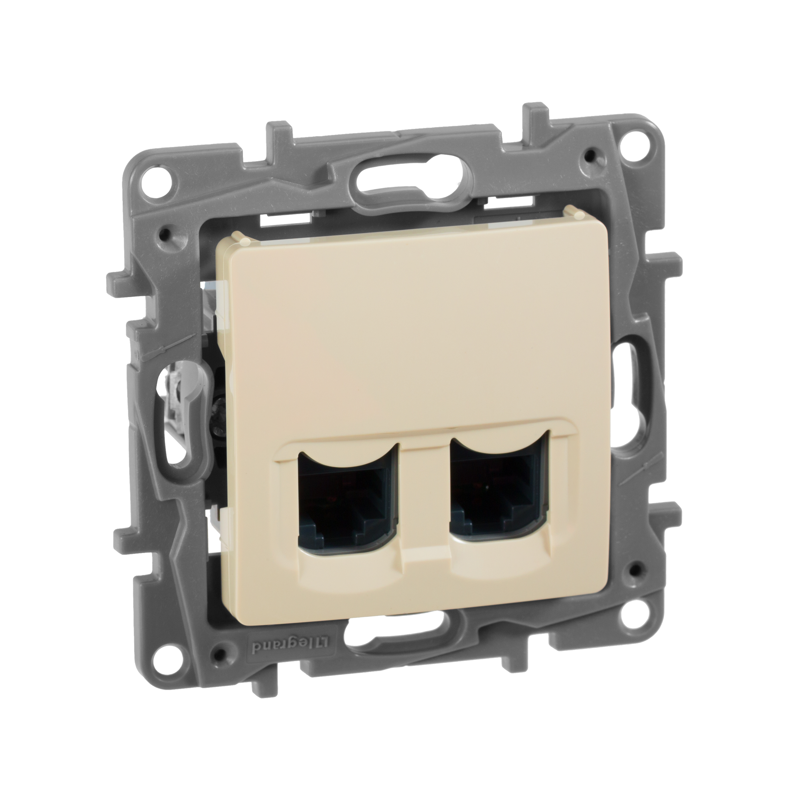 Legrand Etika Слоновая кость Розетка компьютерная 2-ая RJ45, категория 5е UTP