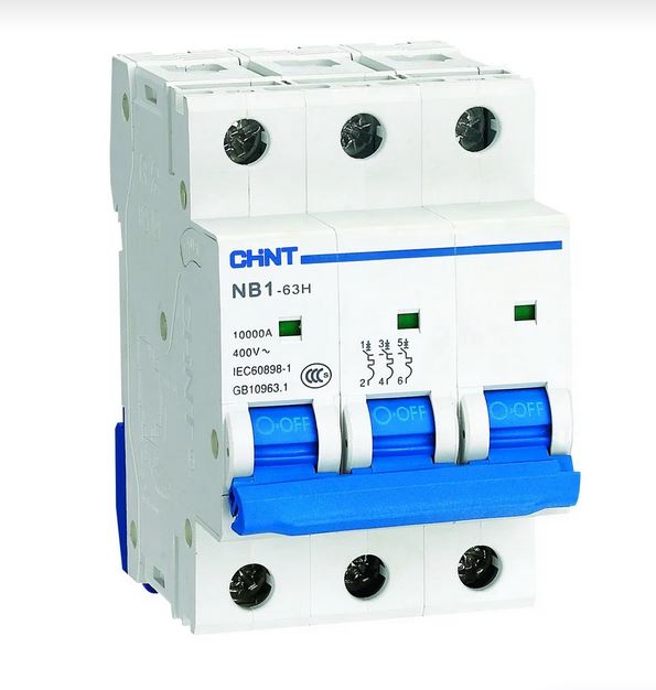 CHINT Авт. выкл. NB1-63H 3P 1A 10кА х-ка C (R)