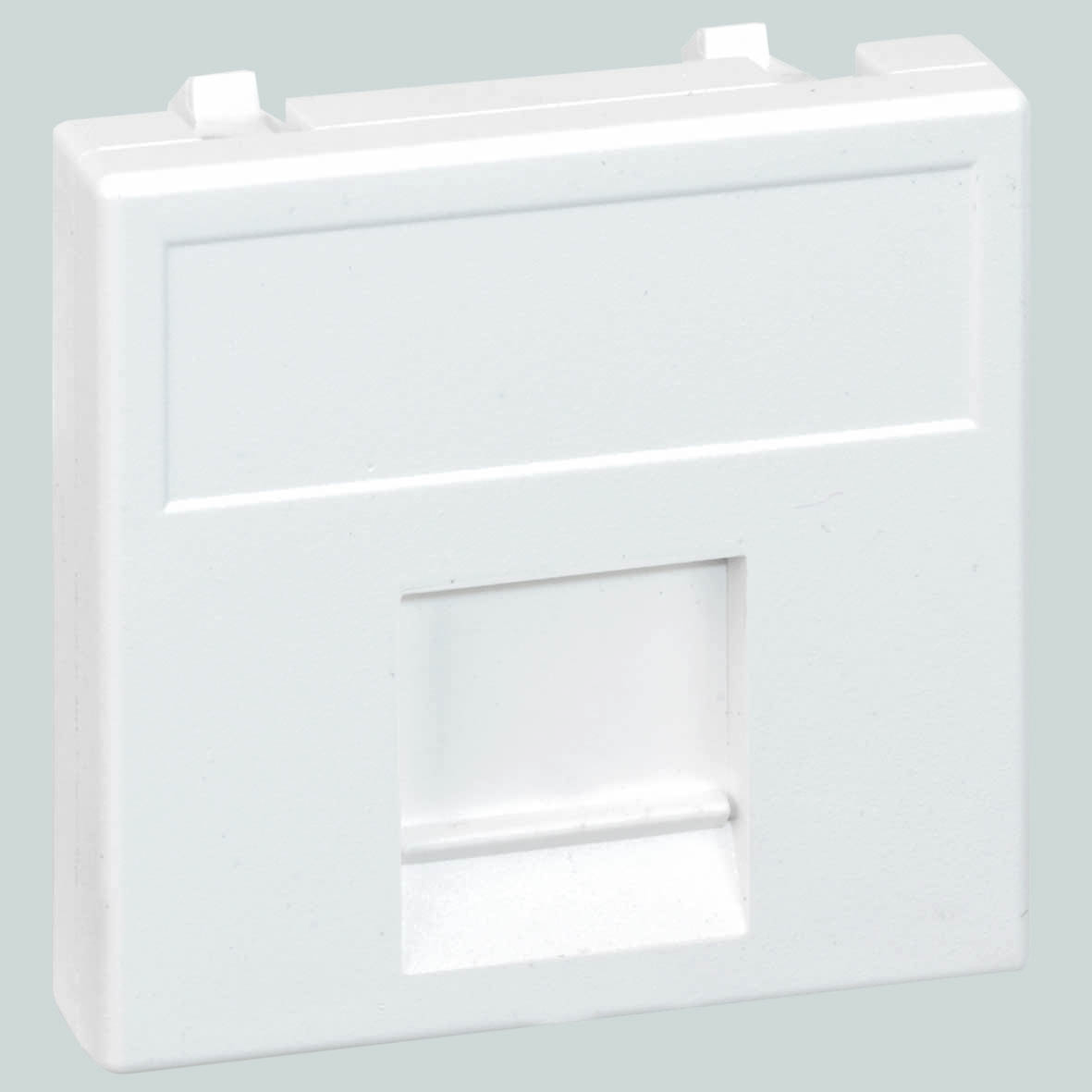 Simon Connect Белый Адаптер со шторкой на 1 RJ45 конектор, AMP(S110,SL110,SLt),Brand-Rex,RIT45х45мм