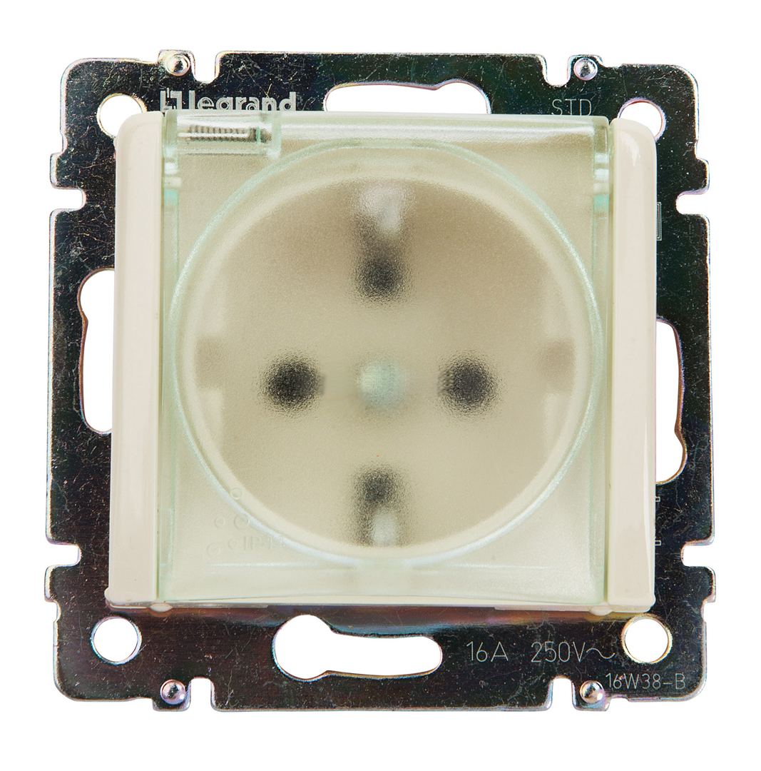 Legrand DIY Valena Крем Розетка 2К+З IP44