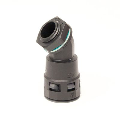 DKC Монтажный комплект муфта 45 грд. труба-коробка DN 17 мм, М20х1,5, полиамид, цвет черный