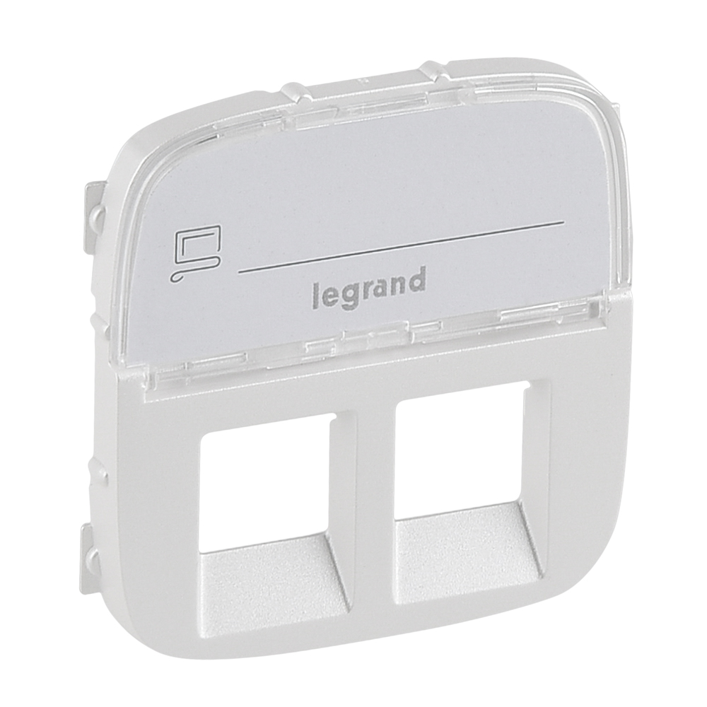Legrand Valena ALLURE Жемчуг Накладка розетки комп 2-ой/ТЛФ+комп с полем для надписи