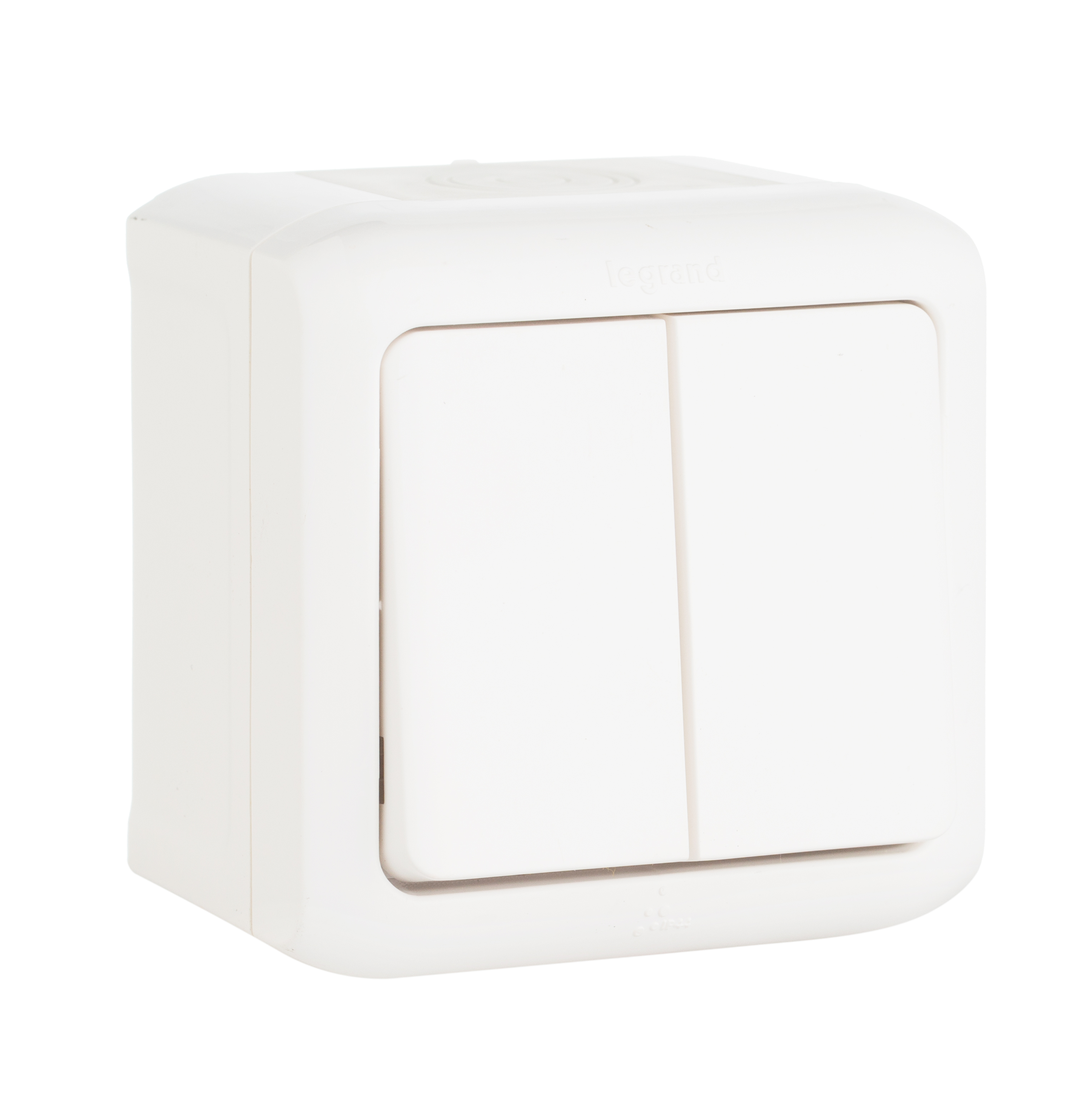 Legrand Quteo Белый Выключат 2-клавишный IP44 10А
