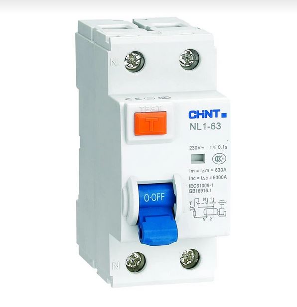CHINT УЗО NL1-63 6kA 2P 63A 30mA тип AC (R)