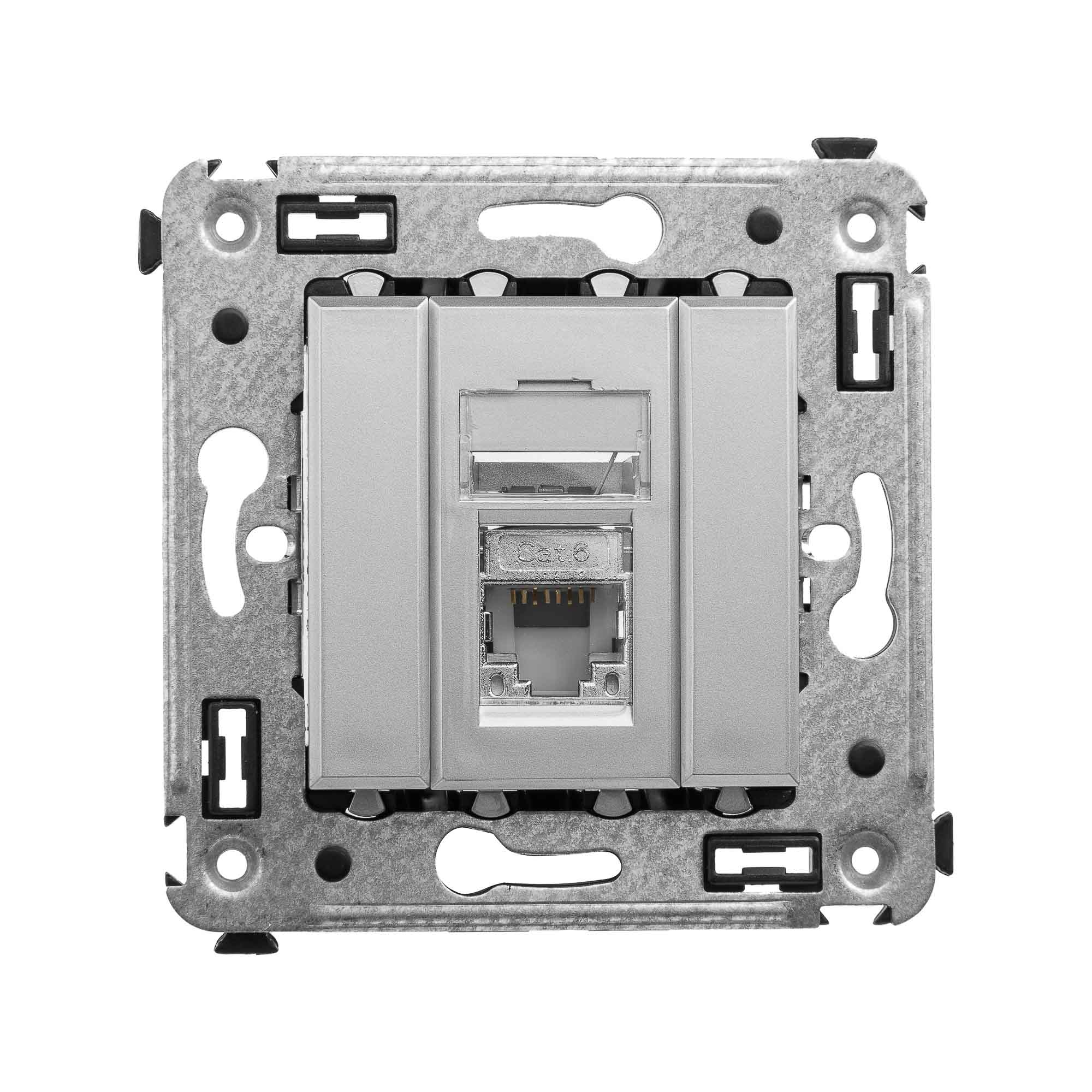 DKC Avanti Закаленная сталь Компьютерная розетка RJ-45 одинарная  категория  6 экранированная