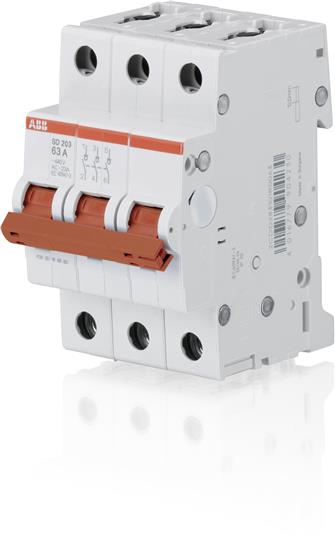 ABB SD203 Рубильник 3P 50A рычаг крас.