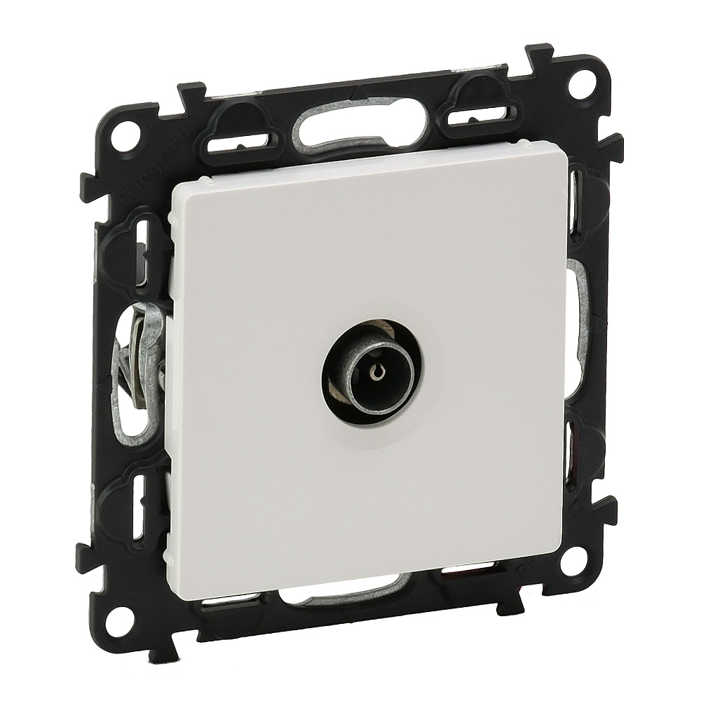 Legrand Valena LIFE DIY Бел Розетка TV проходная 1,5дБ/14дБ 0-2400 МГц.