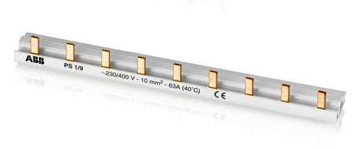 ABB PS1/9 Шина 1Ф к. 9мод.63А