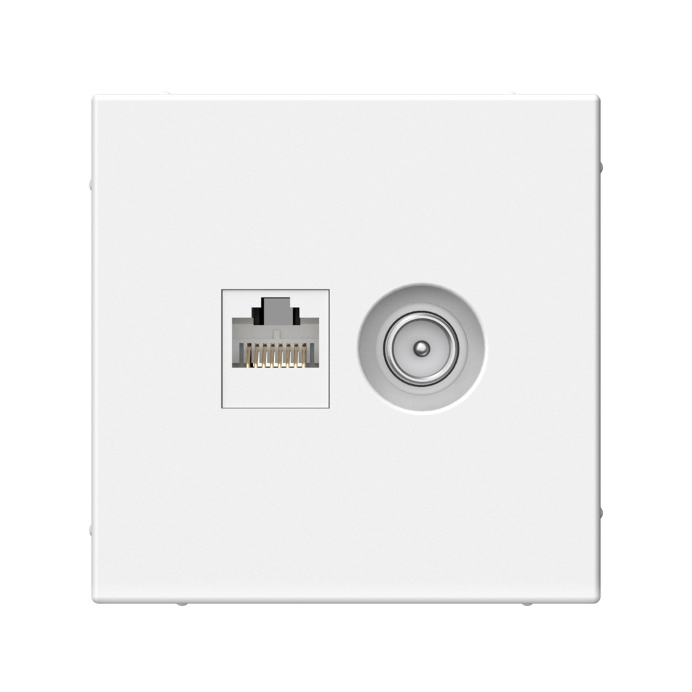 Systeme Electric ArtGallery Белый Розетка двойная ТВ + компьютерная RJ45, кат. 5Е