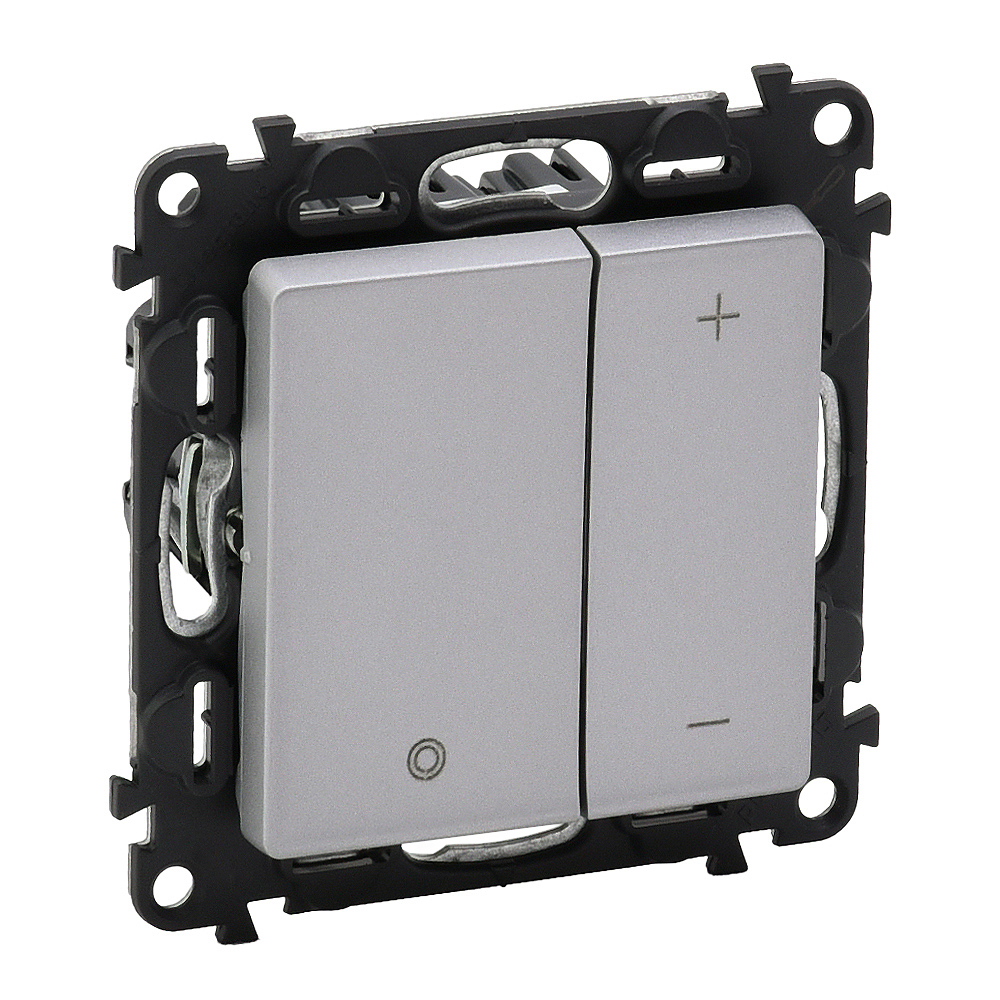 Legrand Valena LIFE DIY Алюм Светорегулятор кнопочный универ. 400Вт без нейтрали
