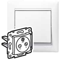 Legrand DIY Valena Бел Розетка TV-FM-SAT оконечная 5-2400 МГц 10 дБ