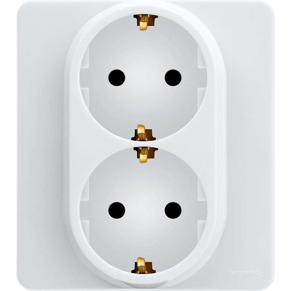 Legrand INSPIRIA Белый Розетка 2 x 2К+З - немецкий стандарт - 16 А - 250 В