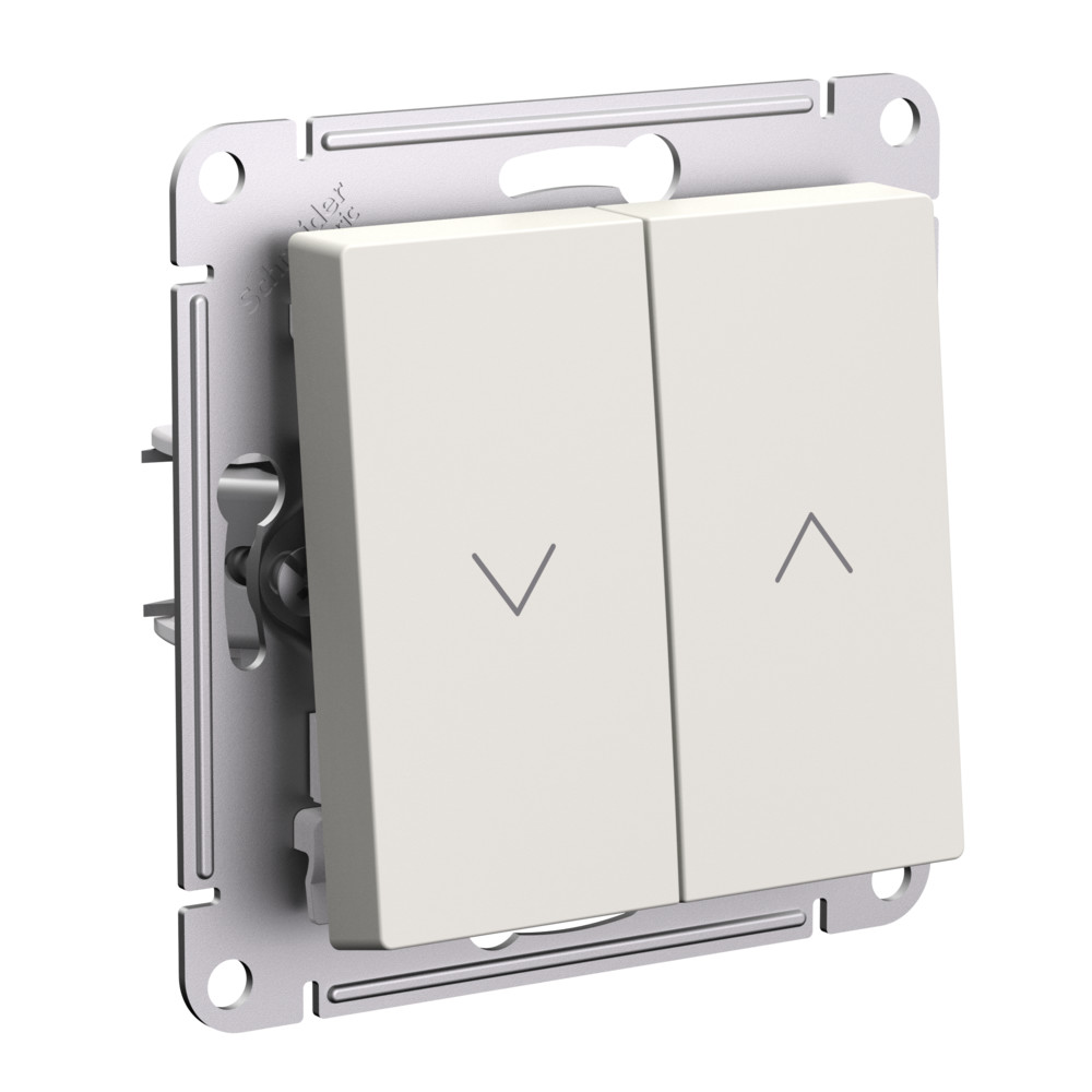 Systeme Electric AtlasDesign Бежевый Выключатель 2-клавишный жалюзи, 10А, механизм