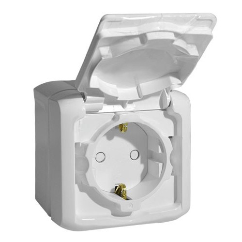 Legrand Quteo Белый Розетка с/з с шт IP44