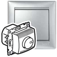 Legrand Valena Алюминий Светорегулятор поворотный 100-1000W для л/н, галог. ламп с обмоточным т-ром