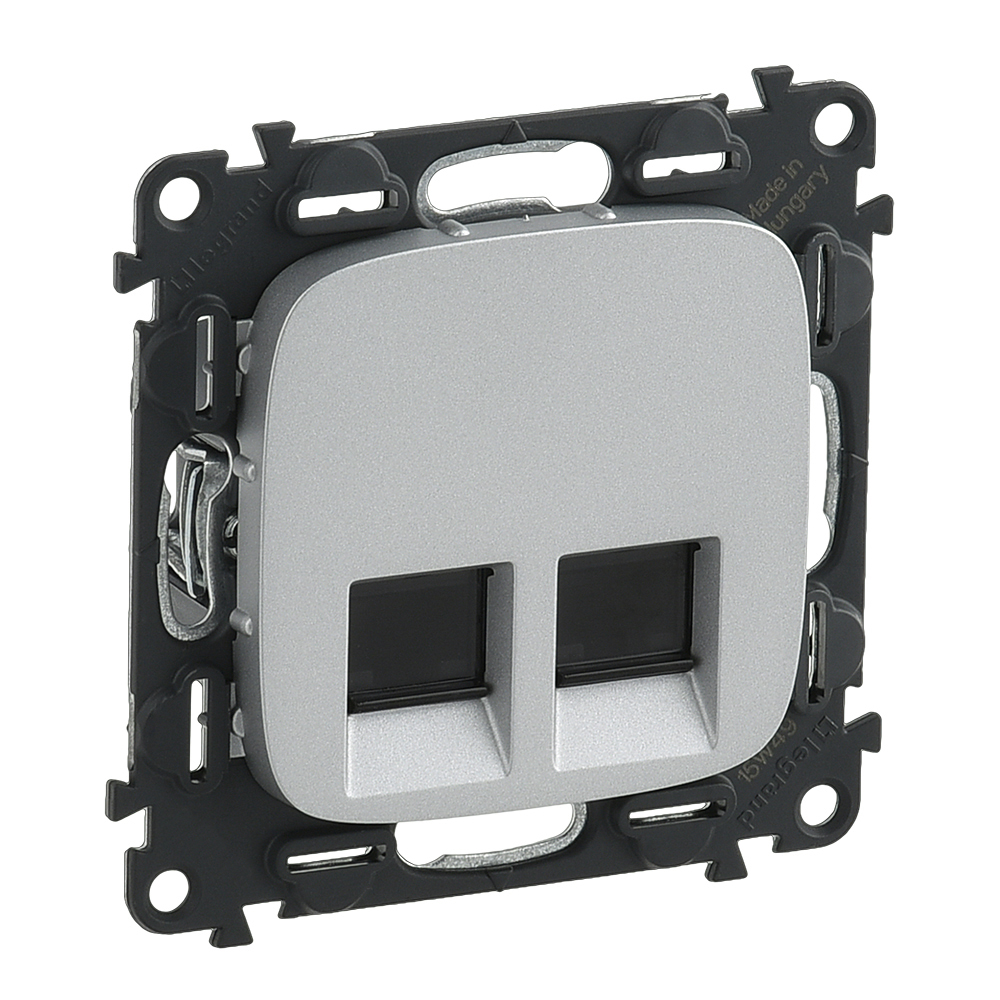 Legrand Valena ALLURE DIY Алюм Розетка комп(RJ45) 2-ая 6 кат UTP