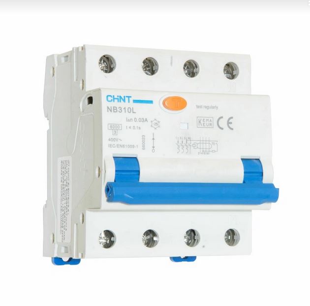 CHINT Диф. авт. выкл. NB310L 3P+N 40A 30mA, тип AС, х-ка B, 6kA (R)
