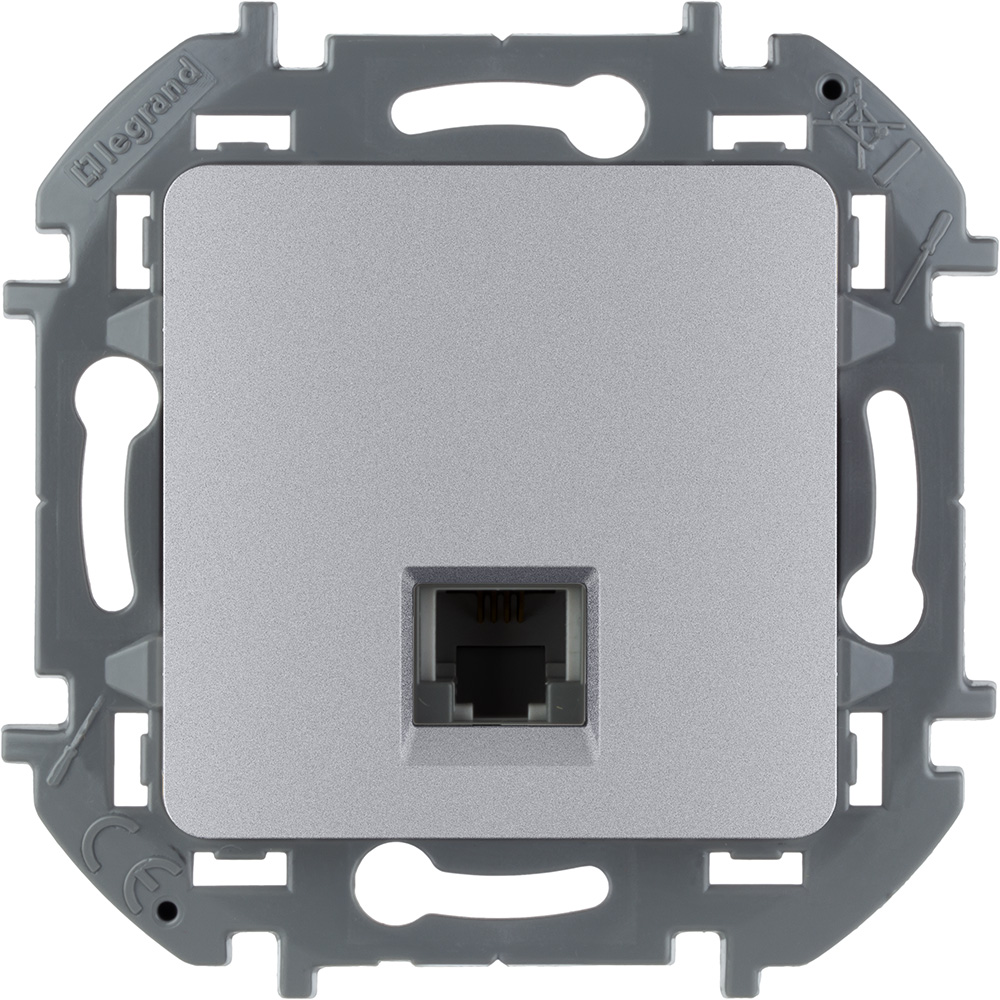 Legrand INSPIRIA Алюминий Телефонная розетка RJ11