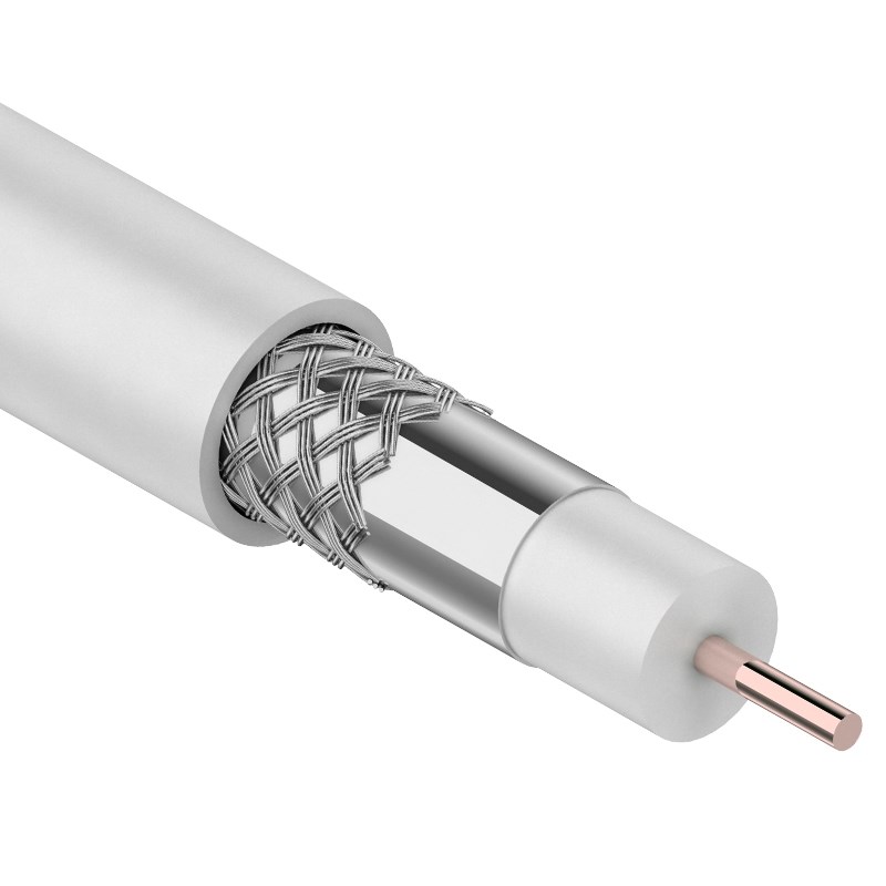 PROconnect Кабель RG-6U, (48%), 75 Ом, 50м., белый