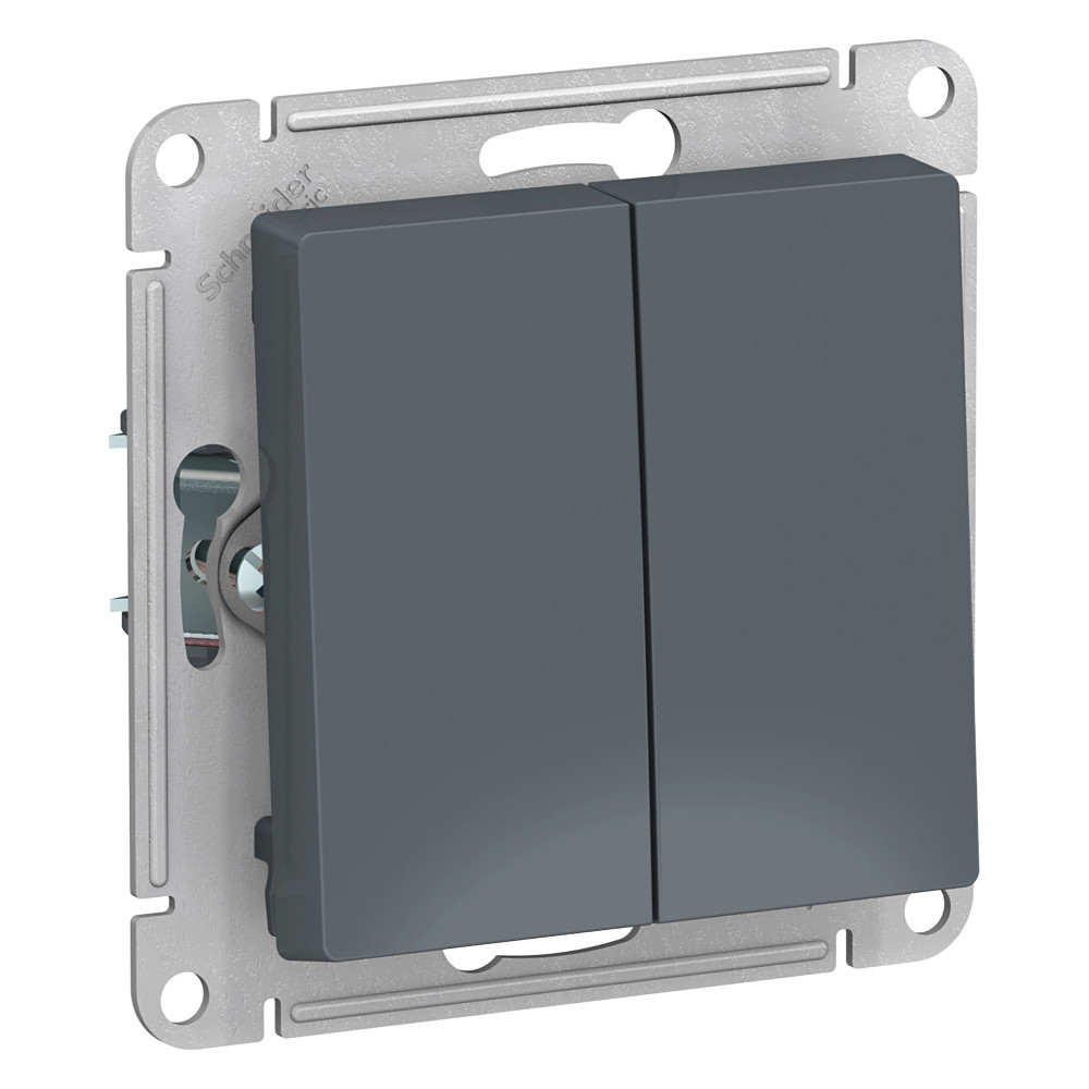 Systeme Electric AtlasDesign Грифель Выключатель 2-клавишный с самовозвратом, сх.2, 10А, механизм