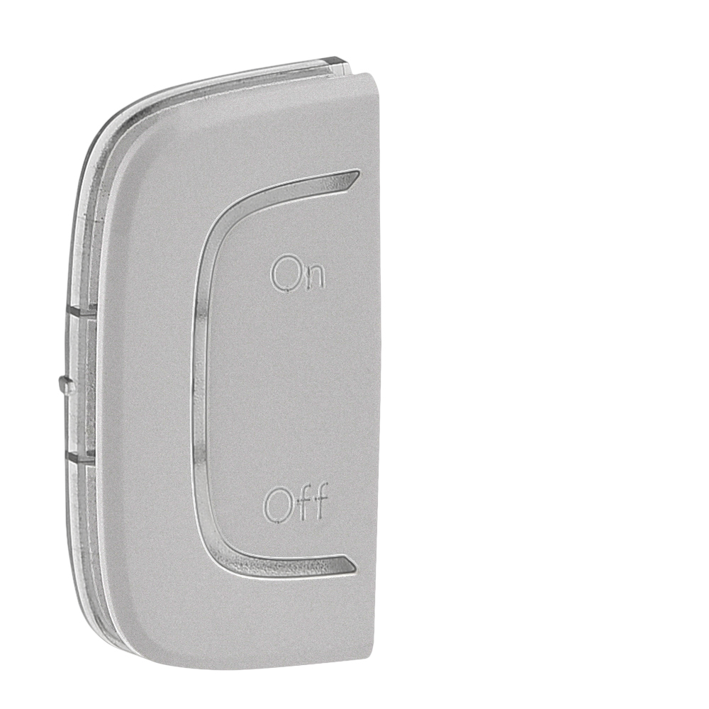 Legrand Valena ALLURE Алюм MyHome Накладка для мех. BUS/SCS с симв "On-Off" 1 мод, уст слева