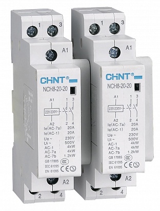 CHINT Контактор модульный NCH8-20/02 20A 2НЗ AC220/230В 50Гц (R)