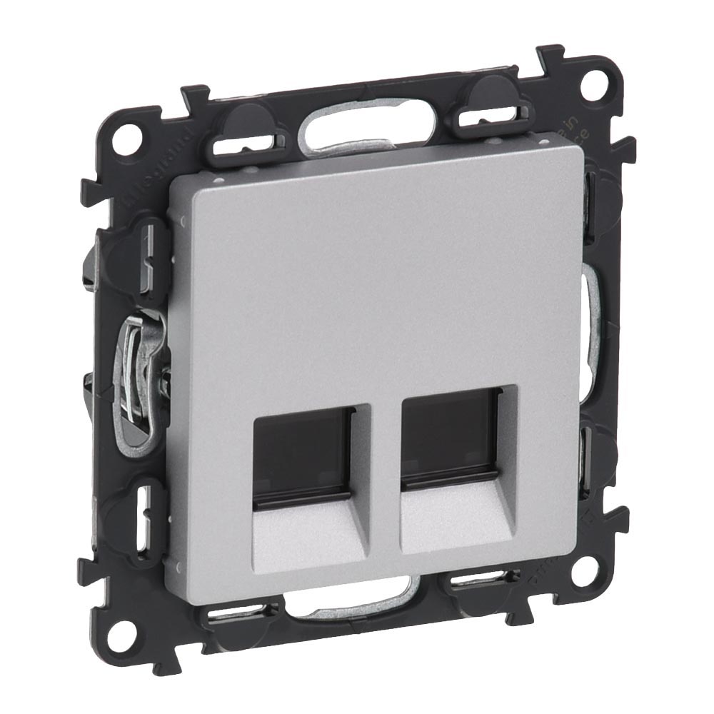 Legrand Valena LIFE DIY Алюм Розетка комп(RJ45) 2-ая 5 кат UTP
