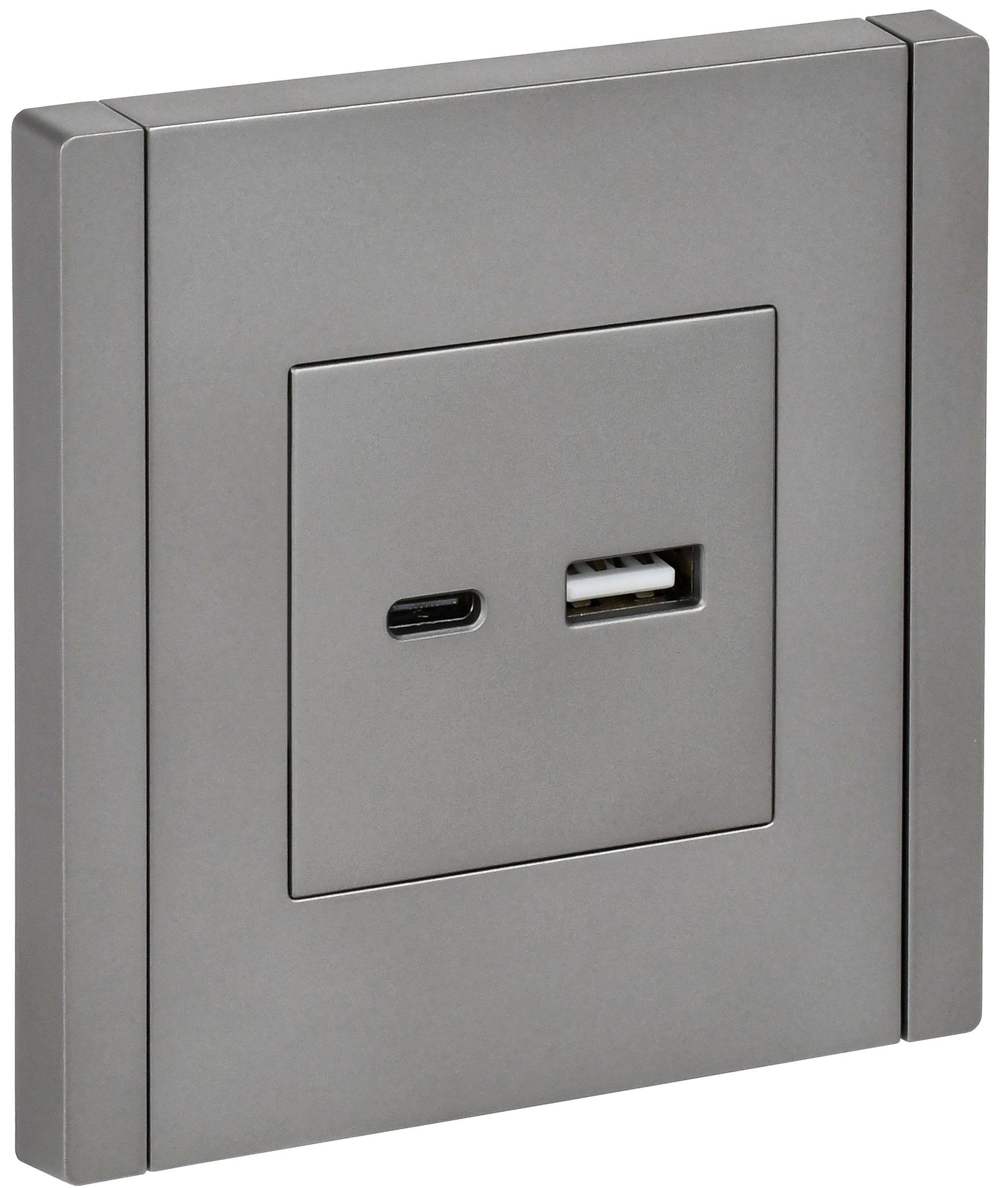 IEK FORTE&PIANO Сталь Розетка USB A+C 3,1А FP550
