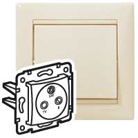 Legrand DIY Valena Крем Розетка TV-FM-SAT оконечная 2400MHz 10 дБ