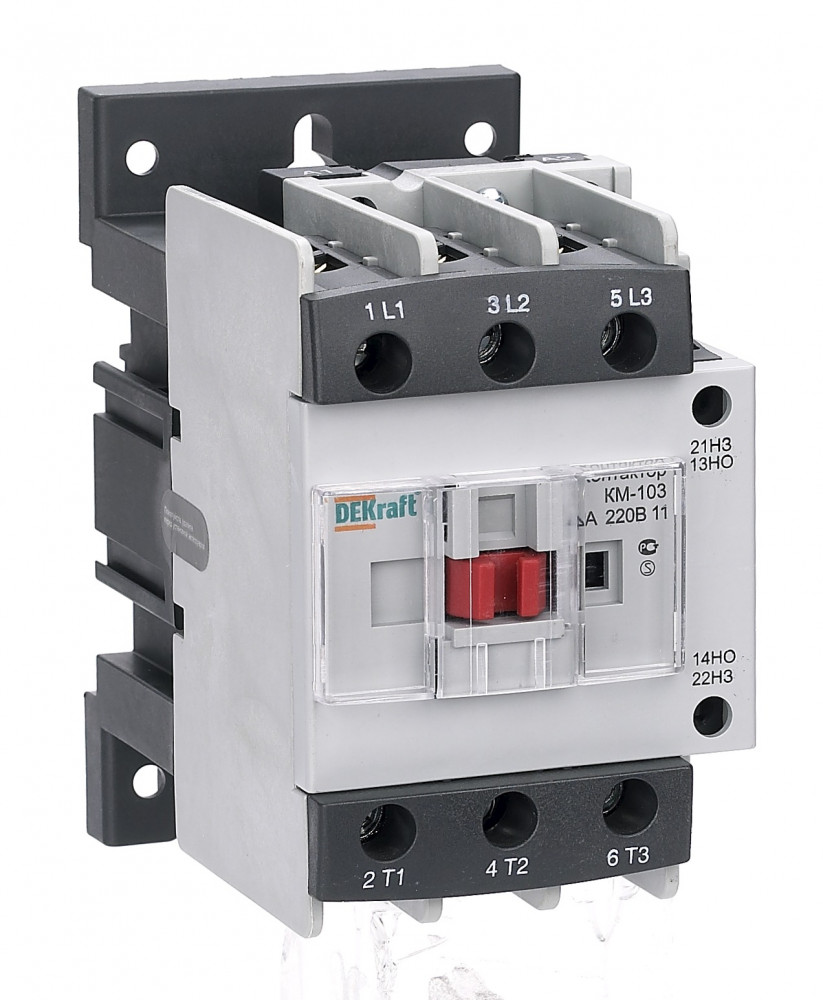 Dekraft Контактор 40А 220В АС3 1НО+1НЗ КМ-103