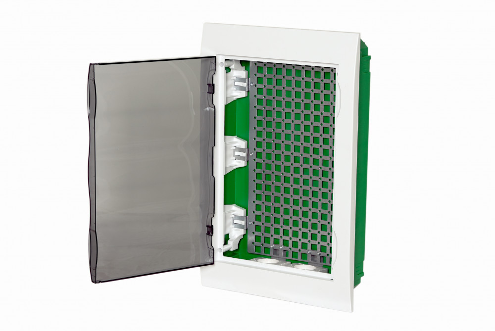 Systeme Electric City9 Box IT корпус встраиваемый с проз дв. 3ряд/36мод 2 розетки