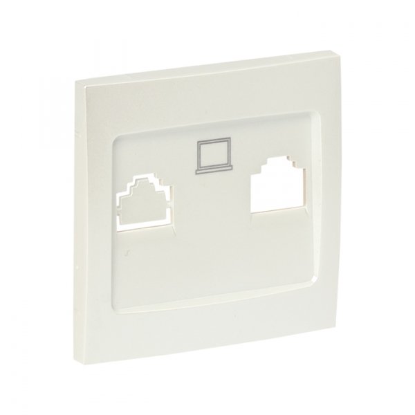 EKF PROxima Валенсия лицевая панель розетки RJ-45 1-местная жемчуг