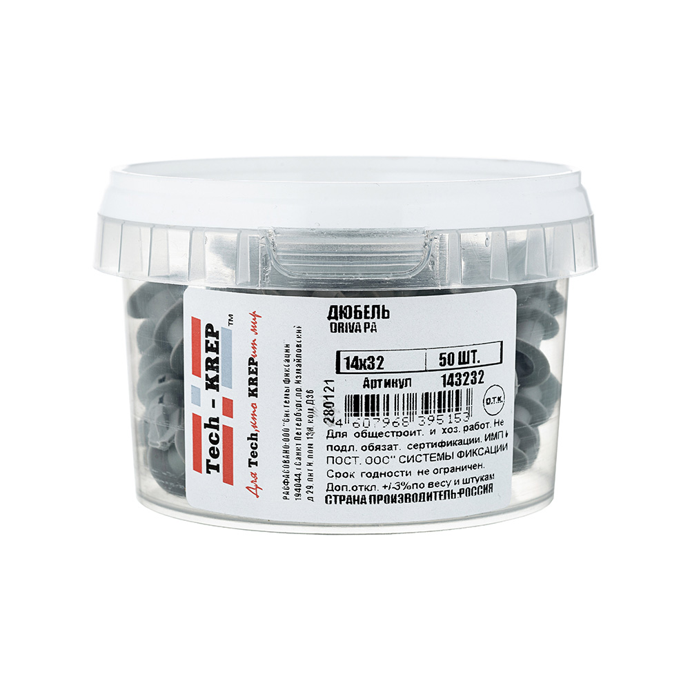 Tech-Krep Дюбель DRIVA PA 14X32 (50шт) - ведро малое