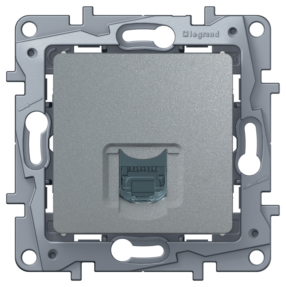 Legrand Etika Алюминий Розетка комп (RJ45) 6 категория  UTP