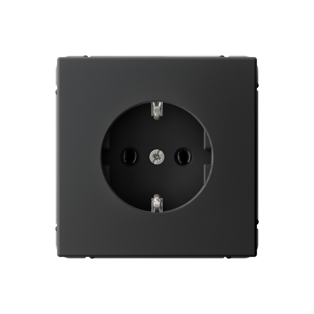 Systeme Electric ArtGallery Карбон Розетка с заземлением, 16А, механизм