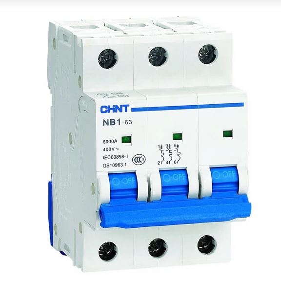 CHINT Авт. выкл. NB1-63 3P 10A 6кА х-ка C (R)