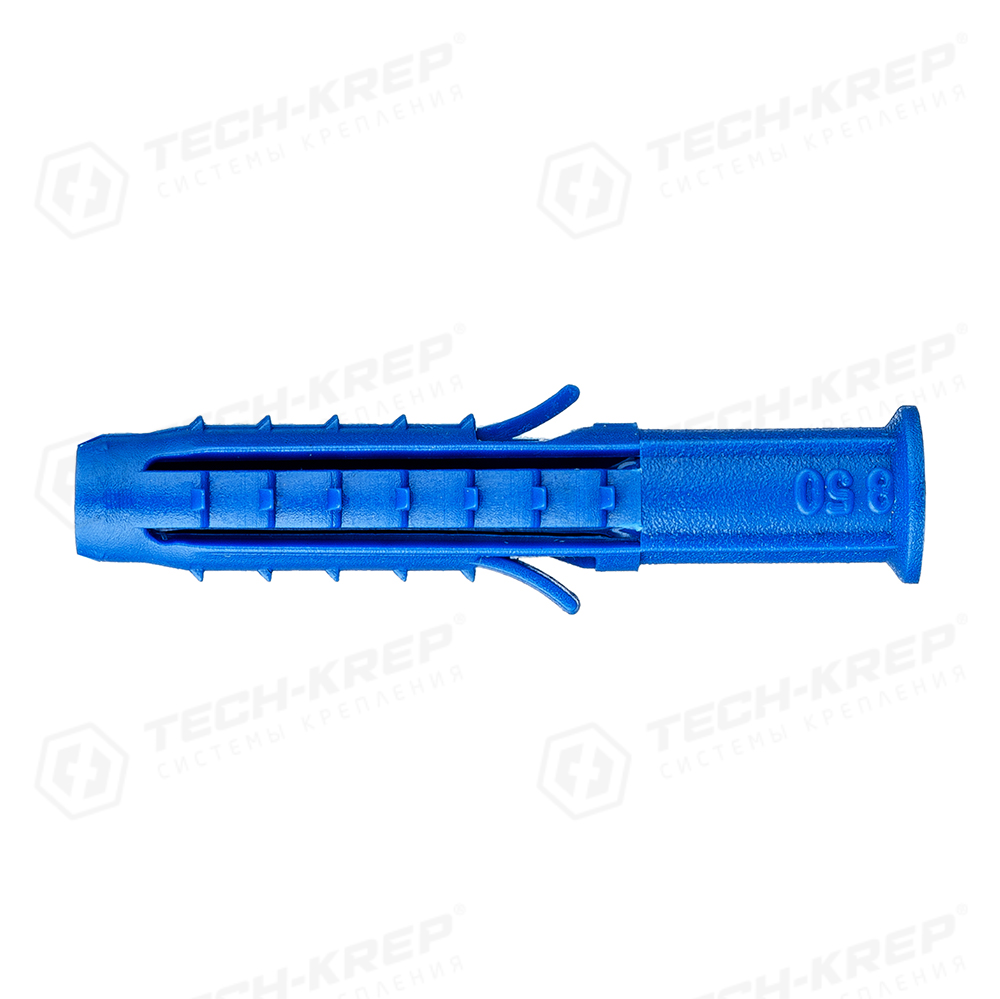 Tech-Krep Дюбель распорный Чапай 8х50 шипы+усы (синие) (500 шт) - пакет накл.