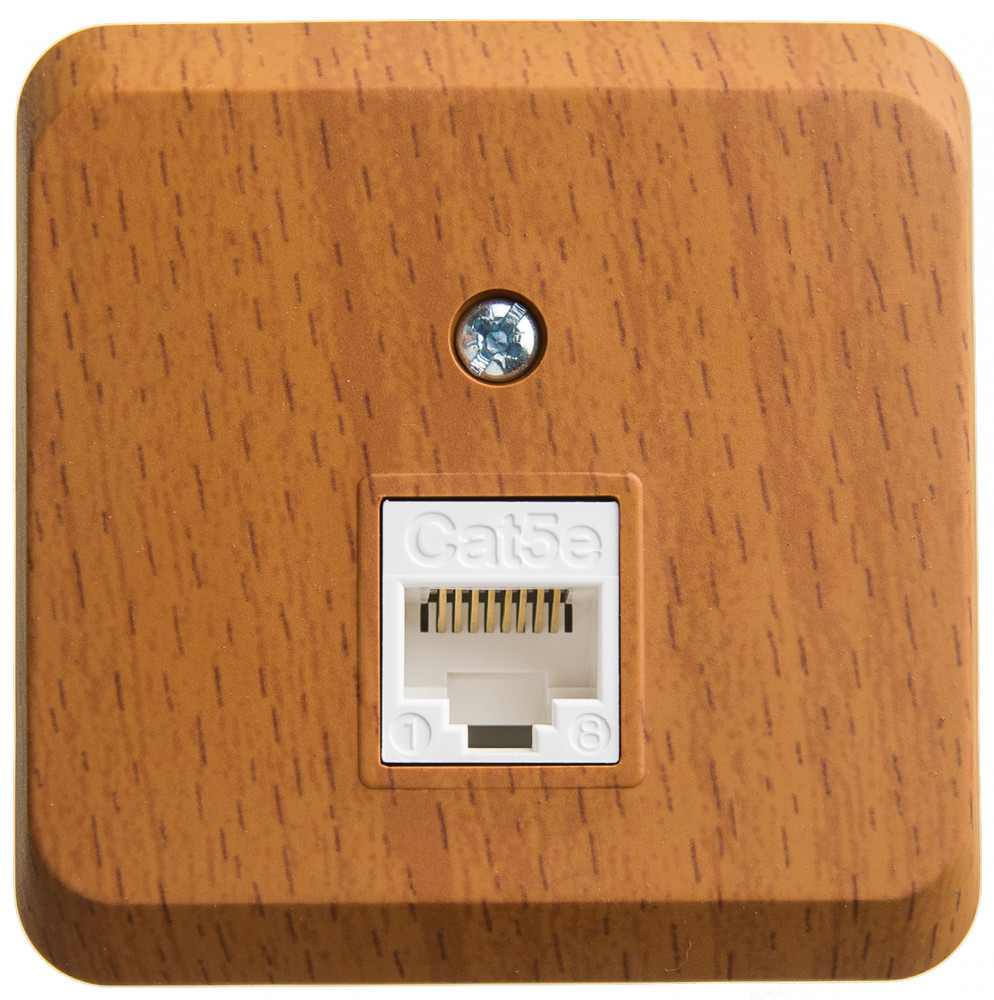 SE Этюд наруж Бук Розетка компьютерная RJ45 кат.5E