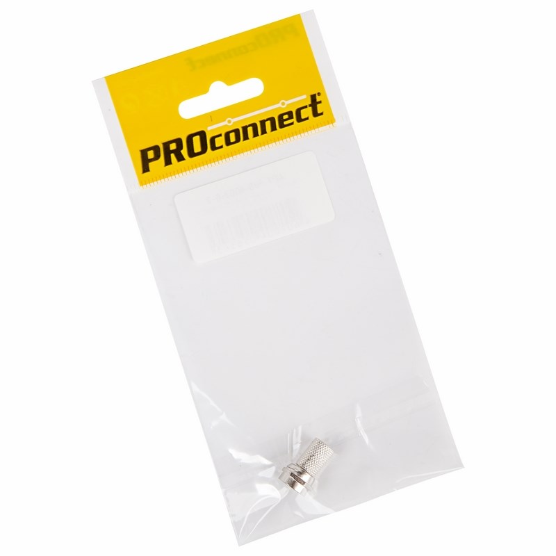 PROconnect Разъем антенный на кабель, штекер F для кабеля RG-6, (1шт.) (пакет)  PROconnect