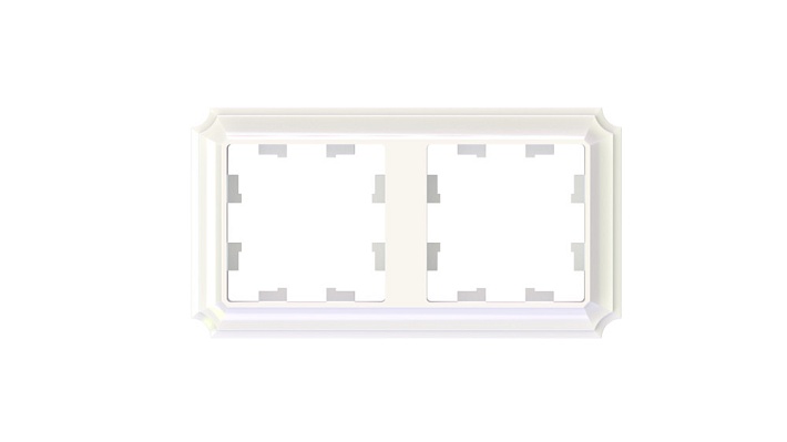 Systeme Electric AtlasDesign Antique 2-постовая РАМКА, универсальная, ЖЕМЧУГ