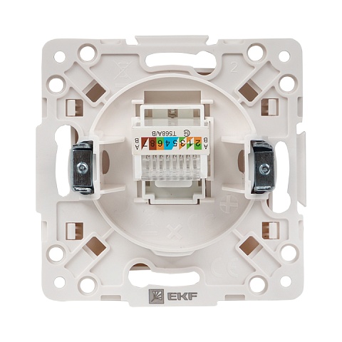 EKF PROxima Стокгольм Белый Розетка RJ-45